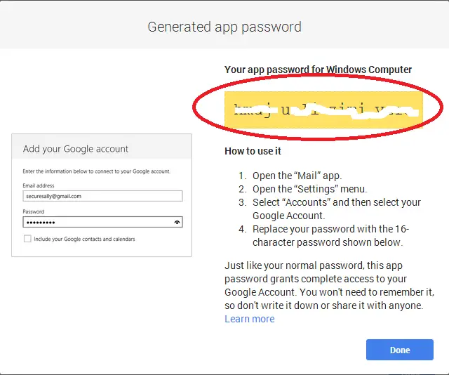 enter password for account gmail mac