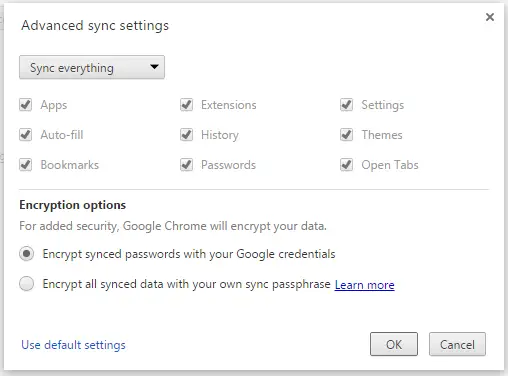 remove backup and sync from google account