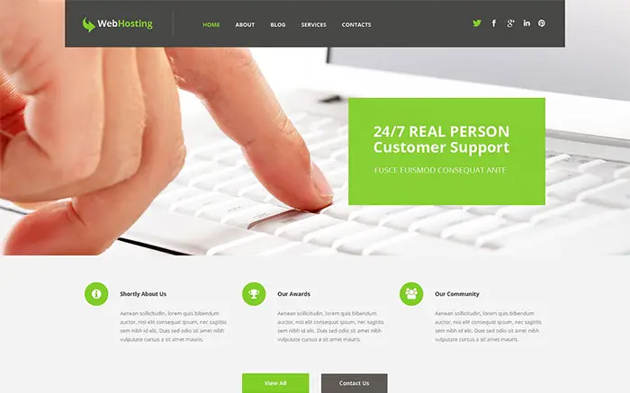 Hosting Responsive WordPress Theme