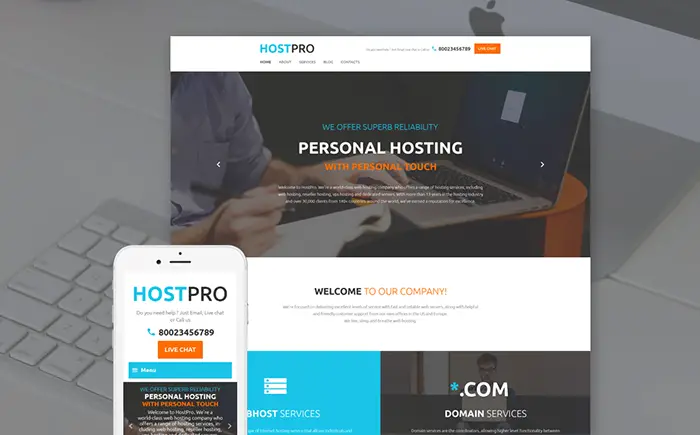 Web Hosting Services WordPress Template 